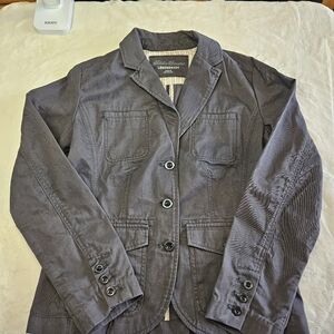 Eddie Bauer Women's Size 6 Legend Wash Gray Button Down Field Blazer Very Nice
